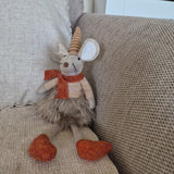 Blush & Bale Autumn Mouse Ornament Décor - 12cm x 8cm x 36cm