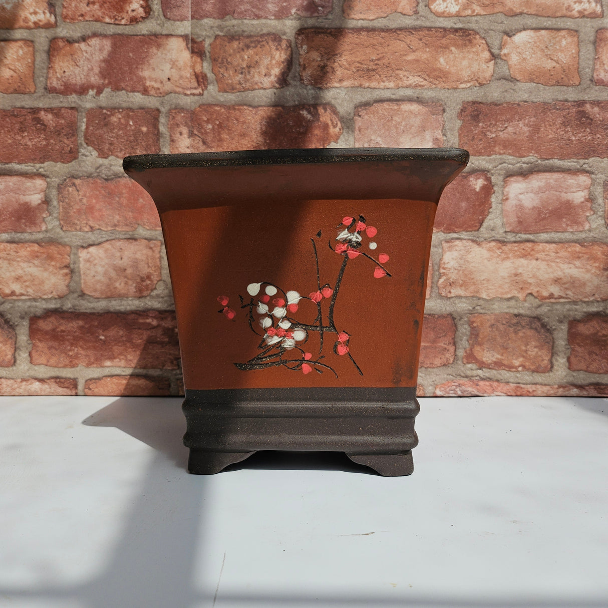 Yorkshire Bonsai Premium Unglazed Bonsai Pot Cascade Brown - 20cm
