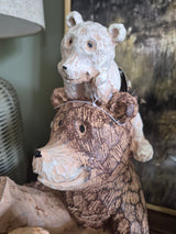 Blush & Bale Story Time Bear Ornament Décor