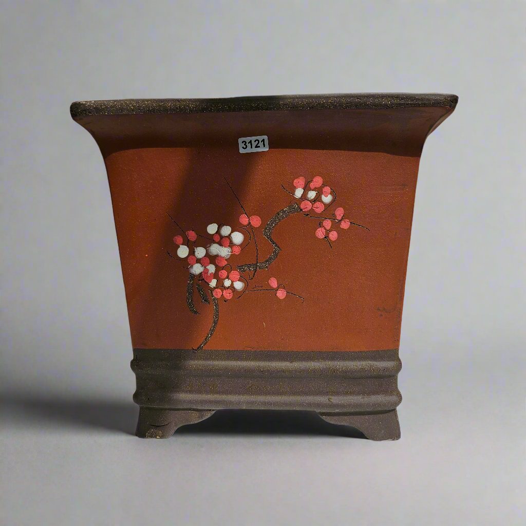Yorkshire Bonsai Premium Unglazed Bonsai Pot Cascade Brown - 26cm