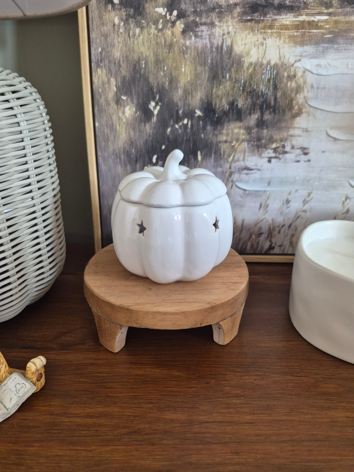 Blush & Bale White Pumpkin Oil Burner Décor
