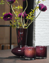 Lowlands Design Vase Glass Loflo Plum by DutZ