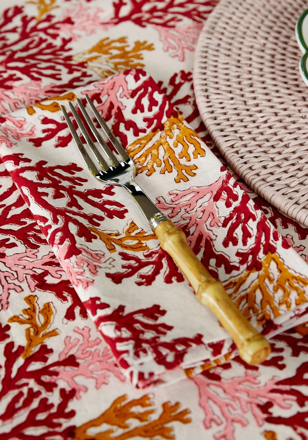 Casa by Josephine Jenno Rose Coral Table Napkin - Set of 4