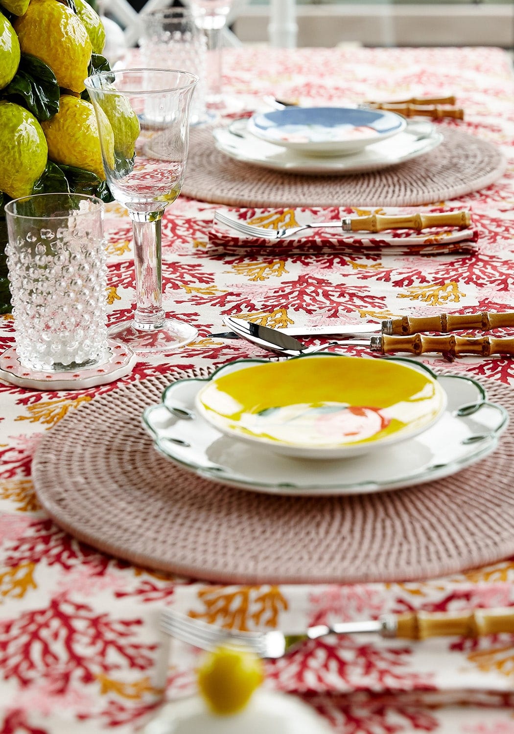 Casa by Josephine Jenno Rose Coral Table Napkin - Set of 4