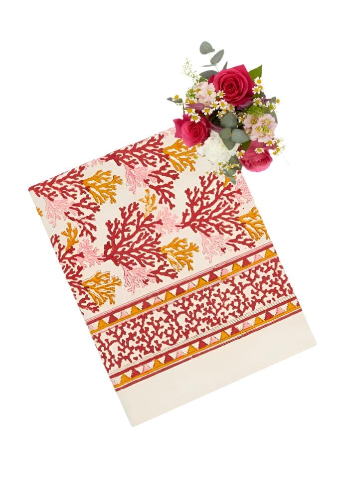 Casa by Josephine Jenno Walton & Co Rose Coral Tablecloth