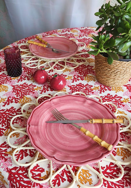 Casa by Josephine Jenno Walton & Co Rose Coral Tablecloth
