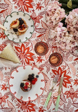 Casa by Josephine Jenno Rosy Red Scalloped Side Plates - Set of 4
