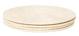 Casa by Josephine Jenno Round Rattan Placemat Sand Colour - Set of 4