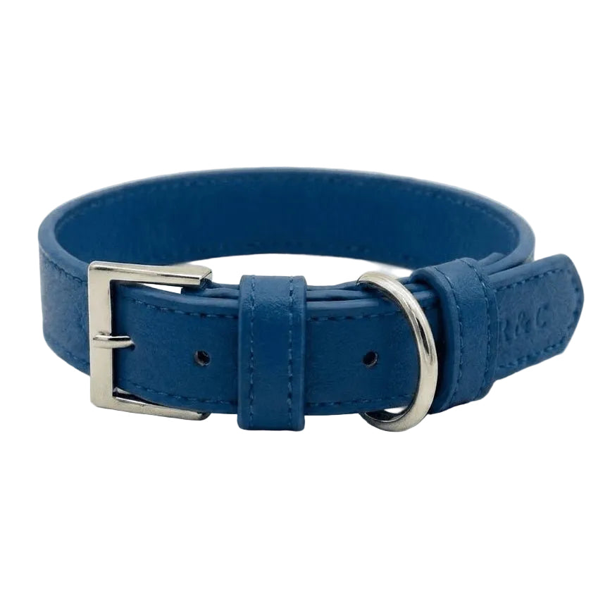 Ralph & Co Royal Blue Leather Dog Collar