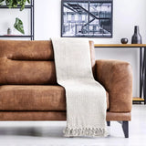 Blush & Bale Honeycomb Ivory Cotton Throw - 100% Cotton