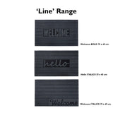 Nicoman Eco-Friendly "Welcome/Hello" Door Mat - Grey