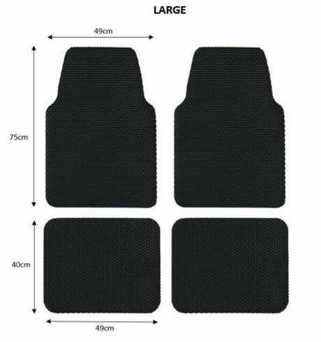 Nicoman Hex Dirt Catcher Large Anti-Slip All-Weather Car Mats 4Pc
