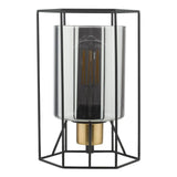 Pagazzi Sabrina Black & Smoked Glass Table Lamp