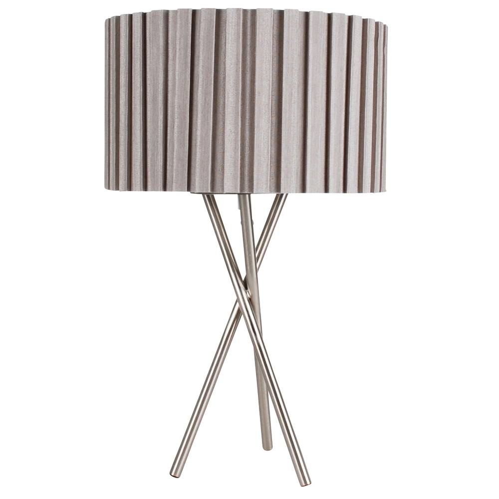 Pagazzi Sabella Satin Nickel Table Lamp - 43cm