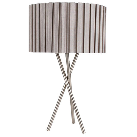 Pagazzi Sabella Satin Nickel Table Lamp - 43cm