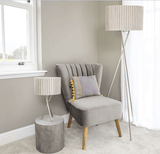 Pagazzi Sabella Satin Nickel Table Lamp - 43cm