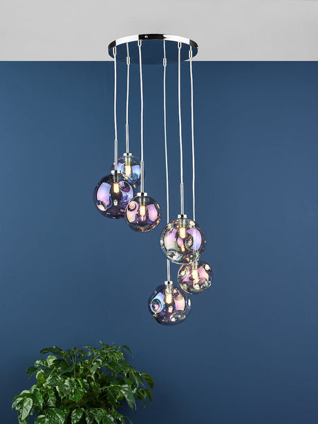 Pagazzi Salga Iridescent Glass Ceiling Pendant