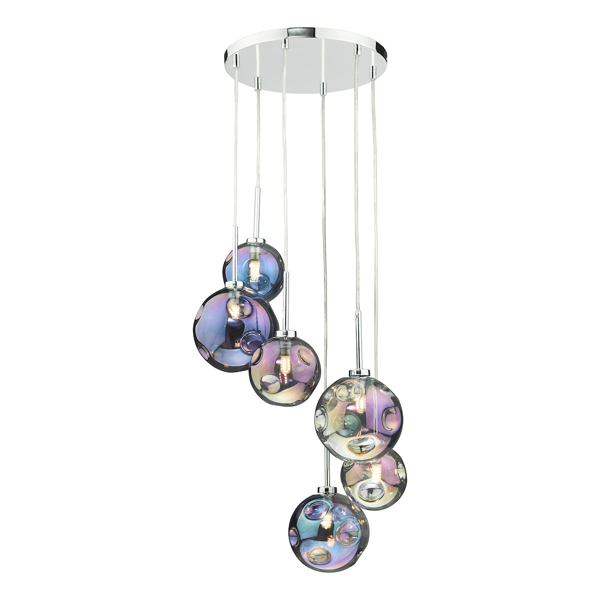 Pagazzi Salga Iridescent Glass Ceiling Pendant