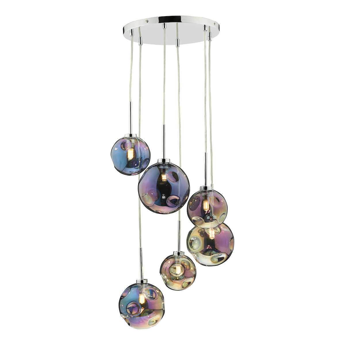 Pagazzi Salga Iridescent Glass Ceiling Pendant