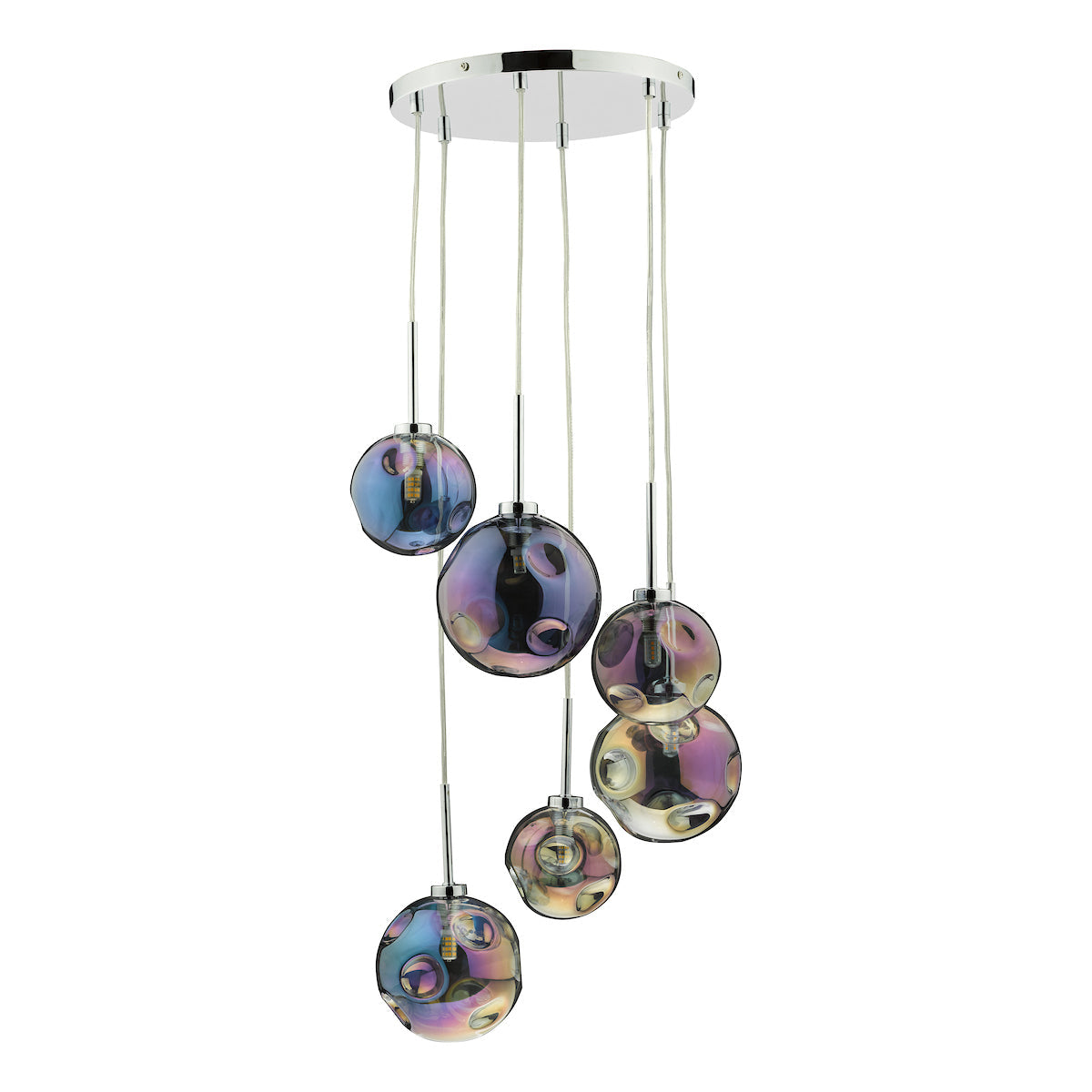 Pagazzi Salga Iridescent Glass Ceiling Pendant