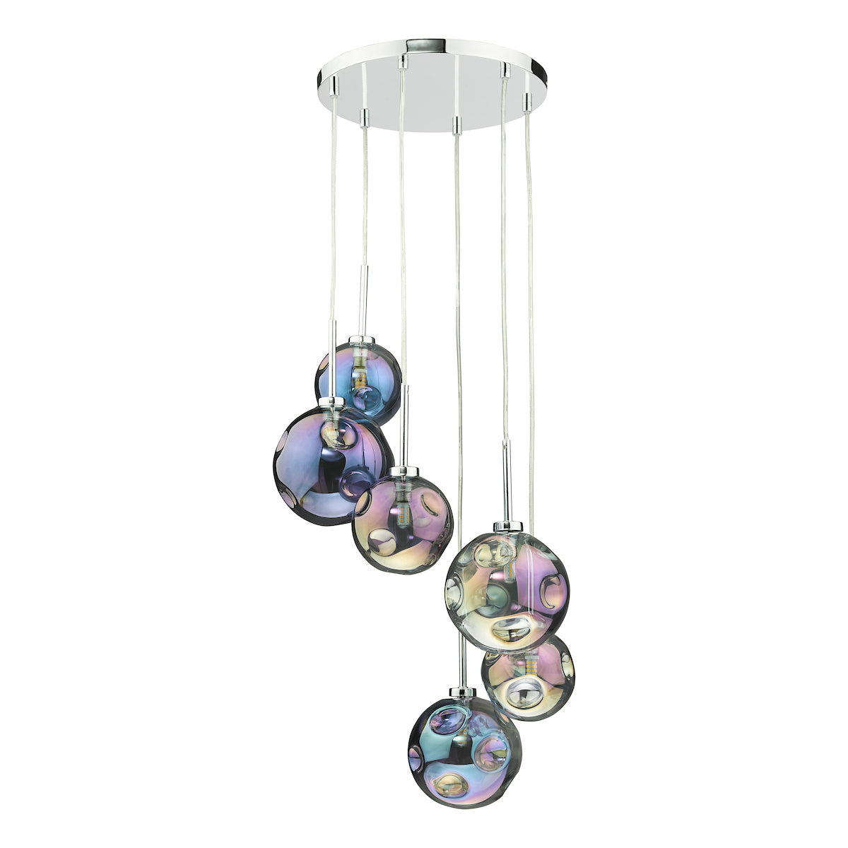 Pagazzi Salga Iridescent Glass Ceiling Pendant