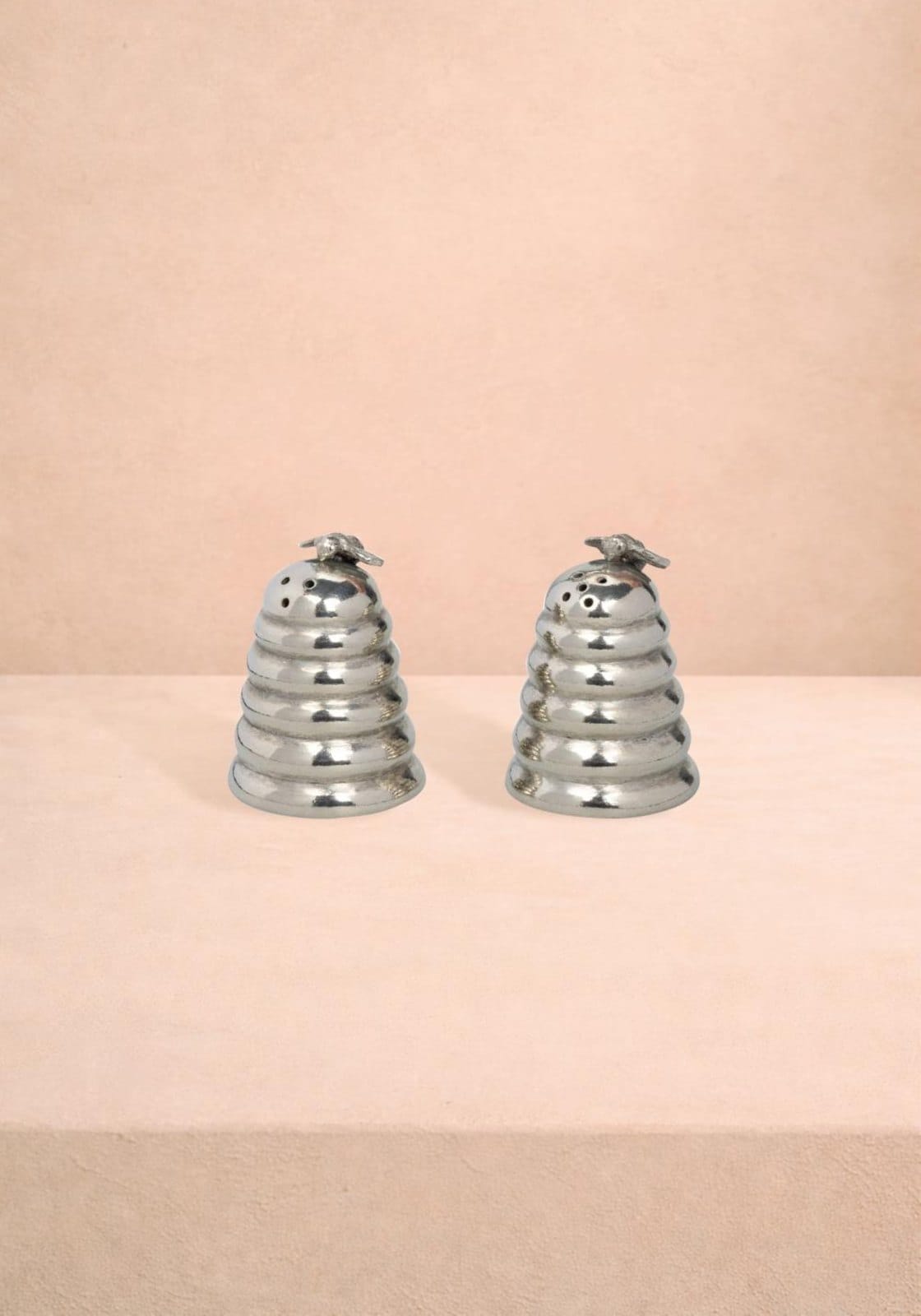 Casa by Josephine Jenno Pewter Bee Hive Harvest Salt & Pepper Shaker