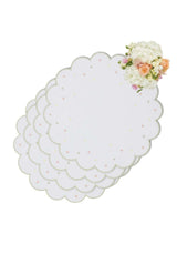 Casa by Josephine Jenno Scalloped Garden Round Placemats - Set of 4