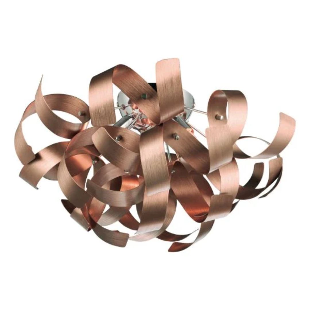 Pagazzi Seren Copper Flush Ceiling Light