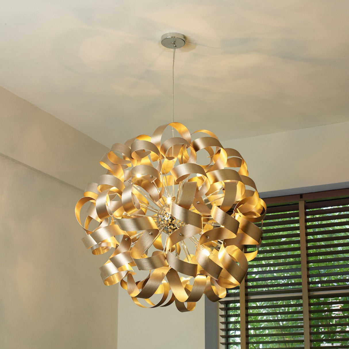 Pagazzi Seren 12 Light Bronze Ribbon Pendant Ceiling Light
