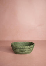 Shop Casa by Josephine Jenno Mayfair Tray Hold All Rattan Basket Green