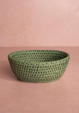 Shop Casa by Josephine Jenno Mayfair Tray Hold All Rattan Basket Green