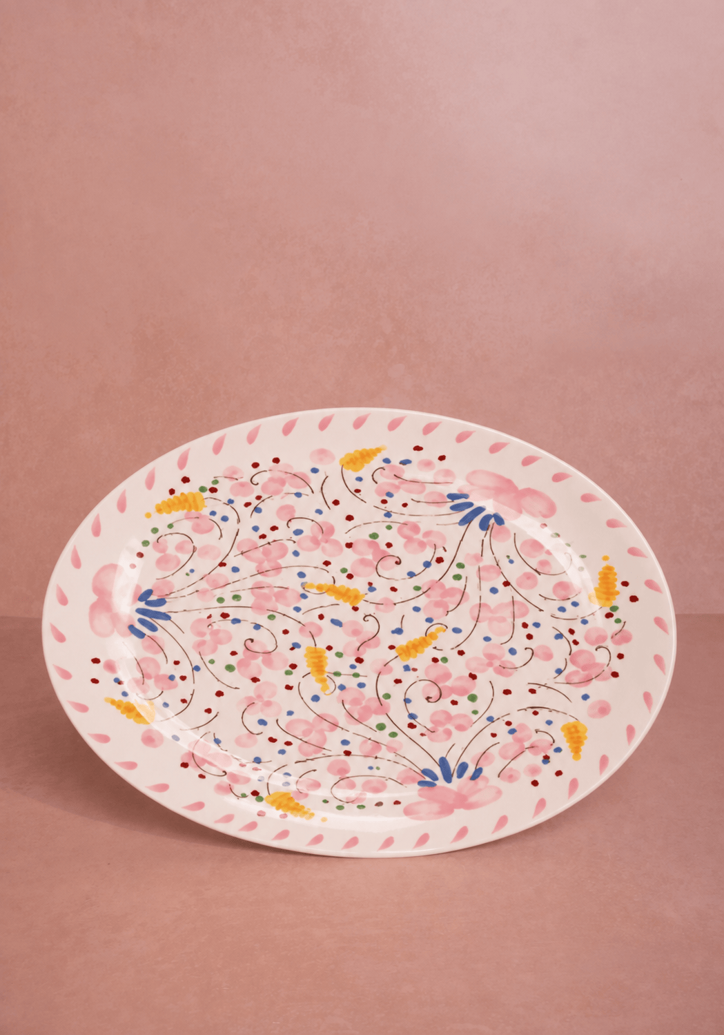 Casa by Josephine Jenno Springtime Meadow Oval Serving Plate