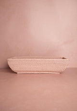 Casa by Josephine Jenno Wiltshire Long Rattan Basket Pink