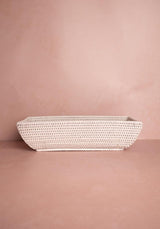 Casa by Josephine Jenno Wiltshire Long Rattan Basket - White