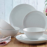 Mason Cash William Mason Stoneware White Dinner Set M/O 12pcs