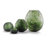 Lowlands Design Hematite Glass Tealight Candleholder - Steel Green