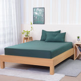SHEET STORY Ackly Bamboo - Royal Green Fitted Sheet