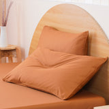 SHEET STORY Ackly Bamboo Terracotta Orange Pillowcases Pair