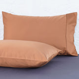 SHEET STORY Ackly Bamboo Terracotta Orange Pillowcases Pair