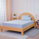 SHEET STORY Ackly Bamboo Sky Blue Fitted Sheet
