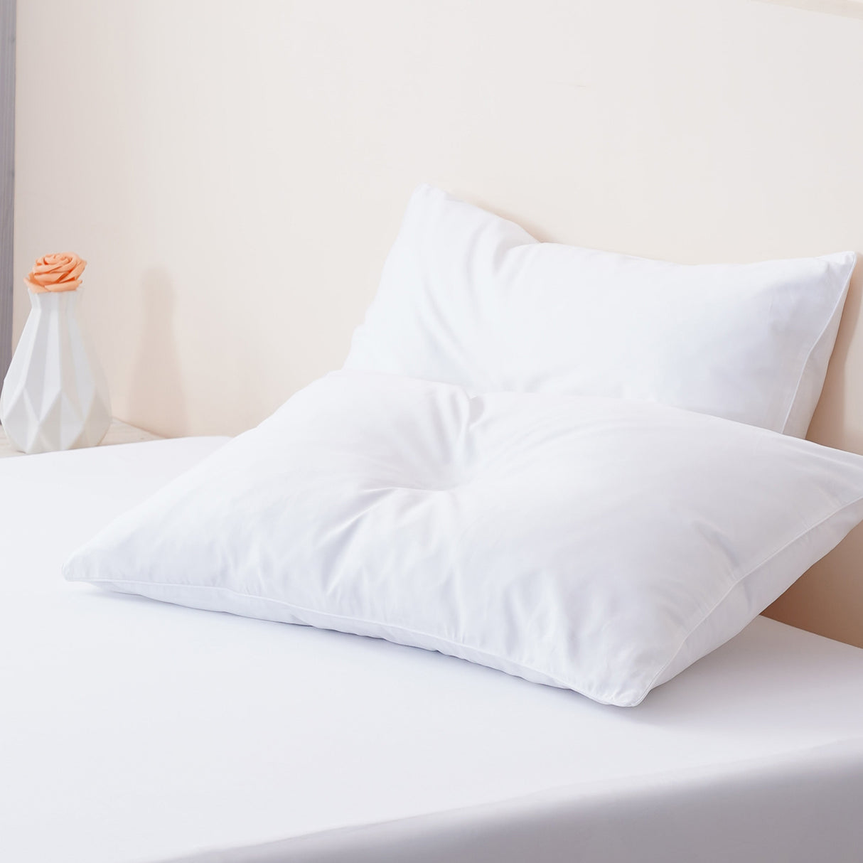 SHEET STORY Ella Cotton - White Pillowcases Pair