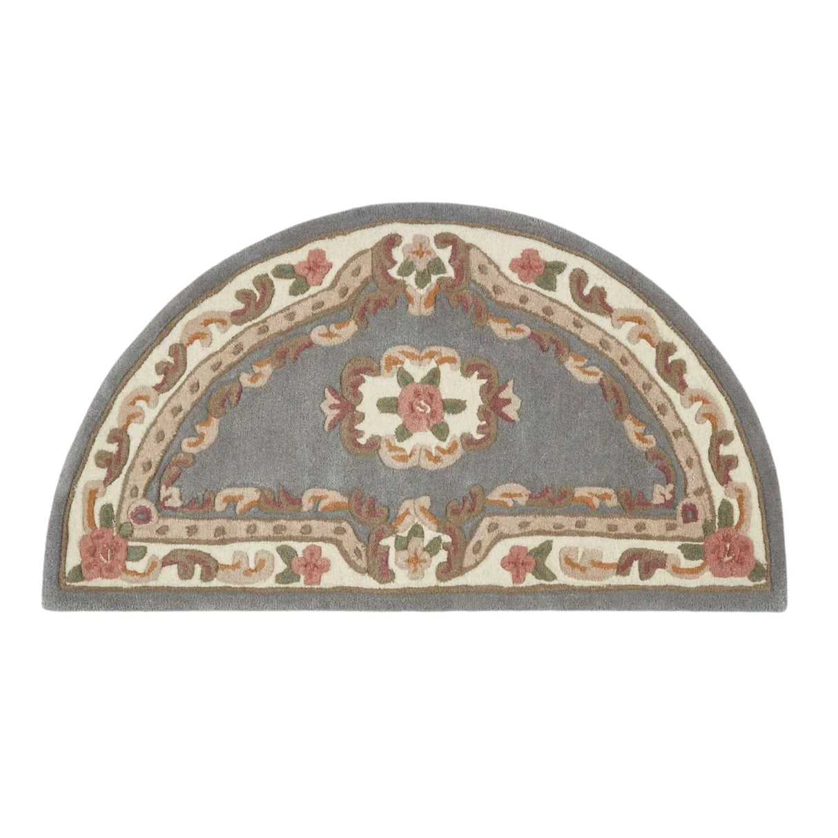 Shensi Grey Medallion Rug - 100% pure wool
