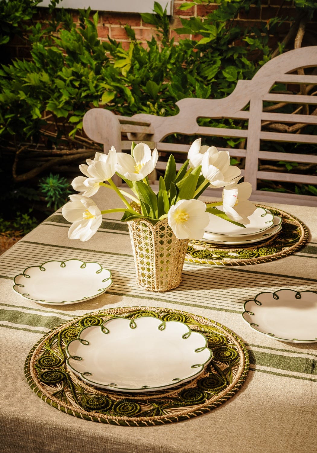 Casa by Josephine Jenno Glorious Green Scalloped Side Plates - Set of 4