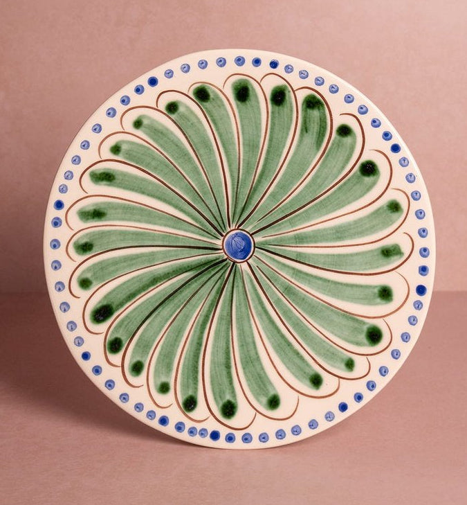 Casa by Josephine Jenno Peacock Side Plate - Green