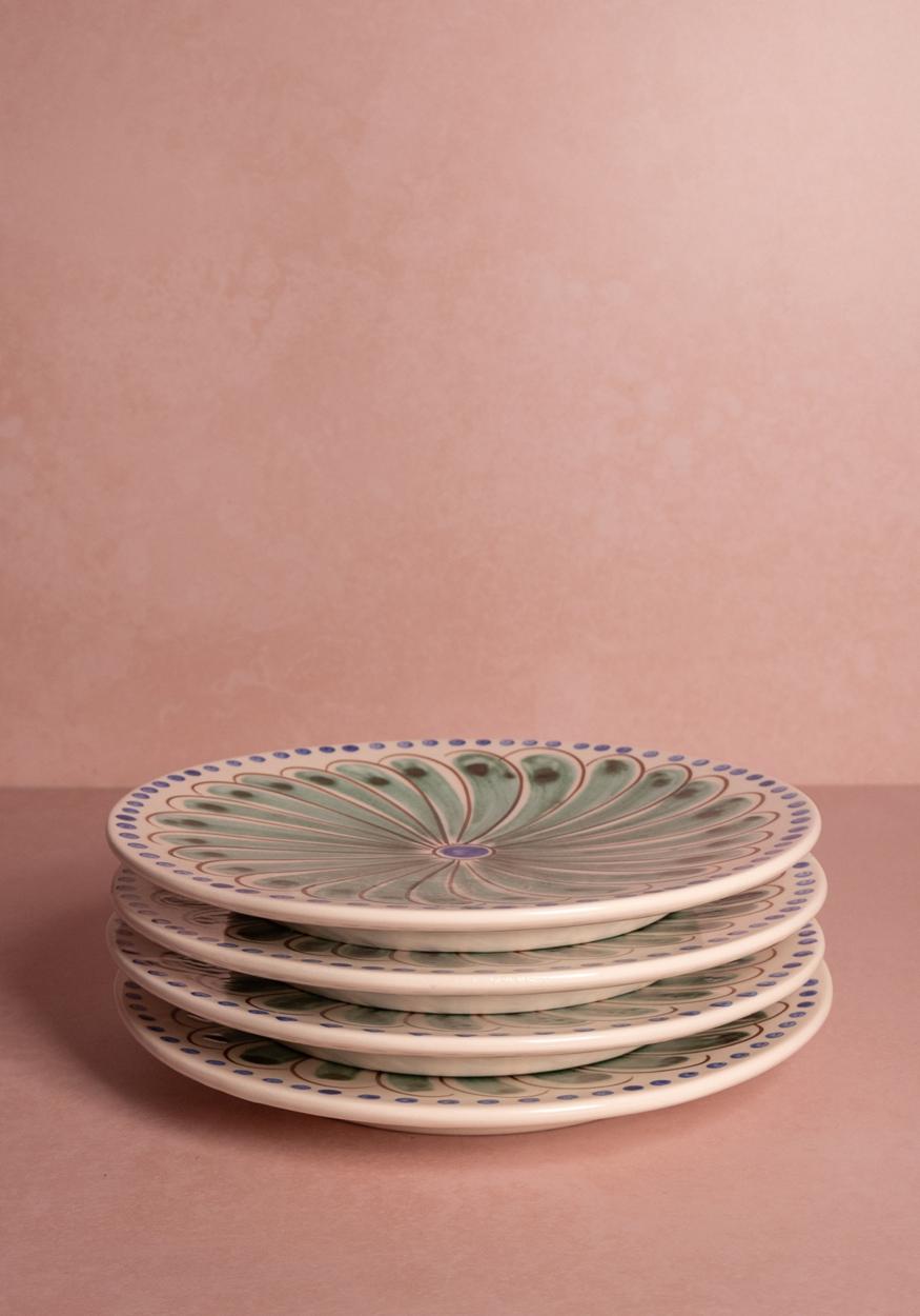 Casa by Josephine Jenno Peacock Side Plate - Green