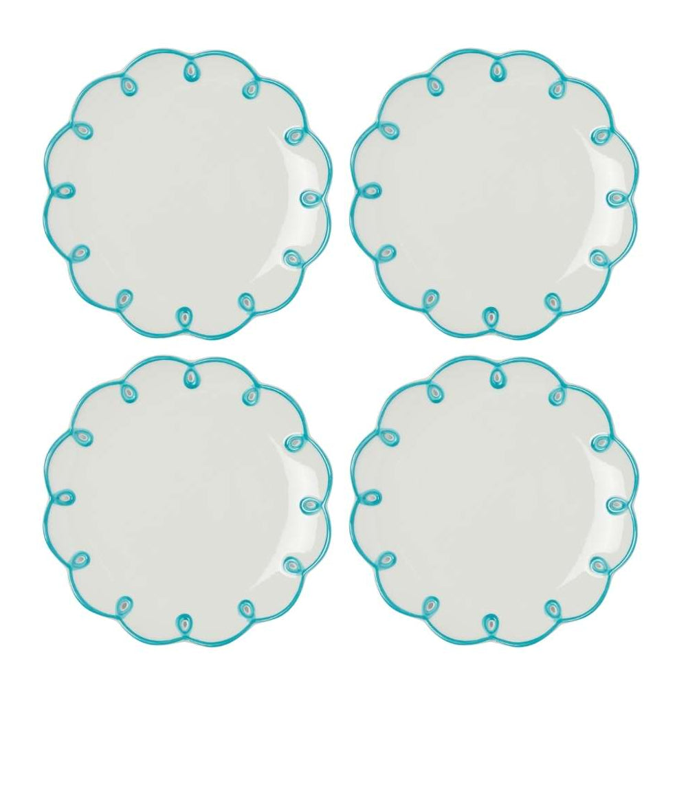 Casa by Josephine Jenno Sky Blue Scalloped Side Plates - Set of 4