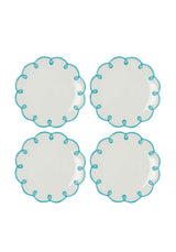 Casa by Josephine Jenno Sky Blue Scalloped Side Plates - Set of 4