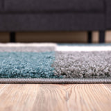Myshaggy Geometric Duck Egg Blue Rug | The Rugs