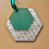 Geometric Wooden Christmas Ornaments