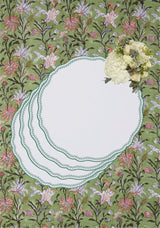 Casa by Josephine Jenno Smart Green Trim Placemats - Set of 4
